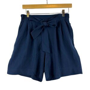 Lululemon Noir High Waist Shorts Womens 6 Navy Tie Front Athleisure Casual